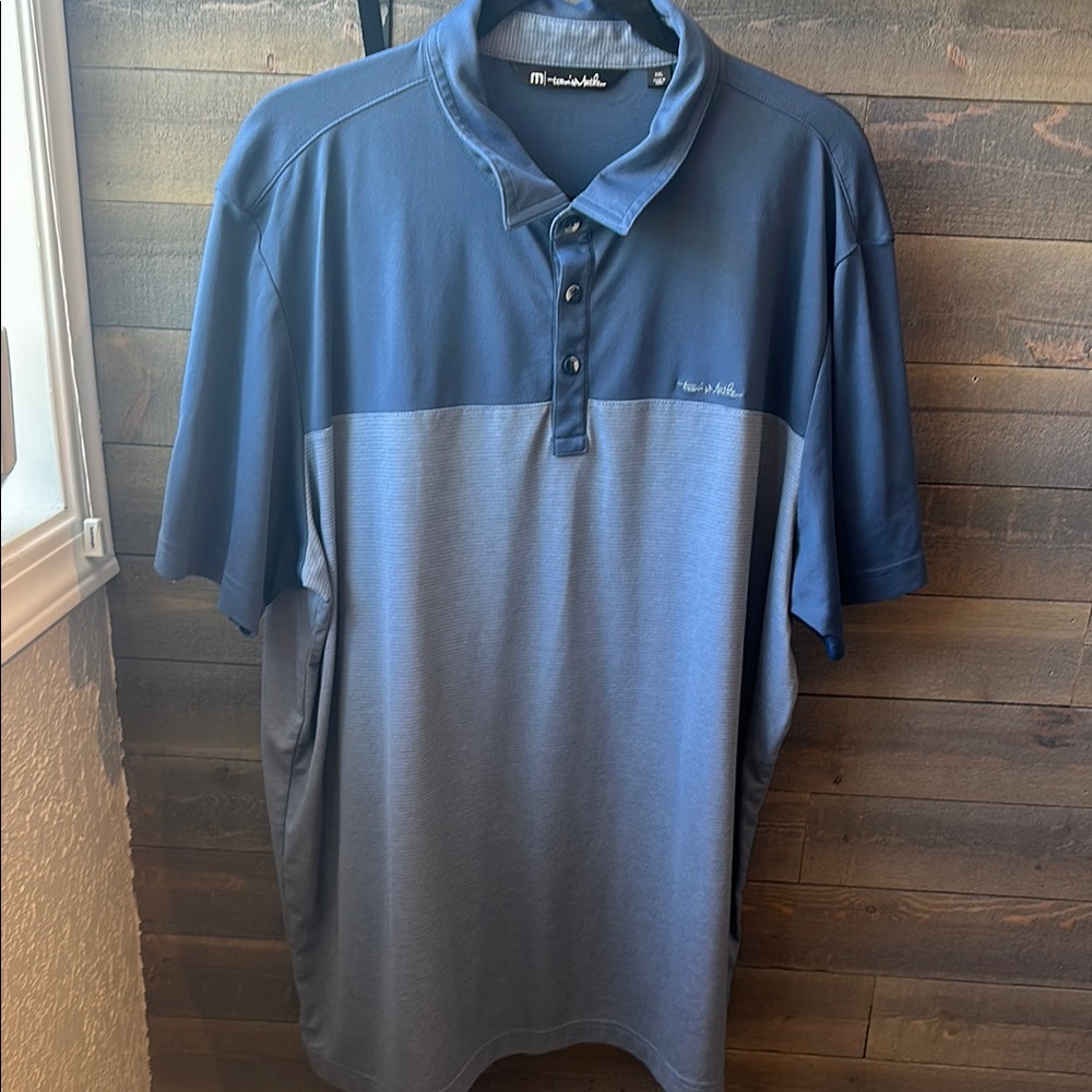 Travis Mathew Blue Performance Polo Shirt